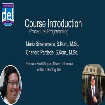 01-01-course-introduction pemrpgraman prosedural | PDF