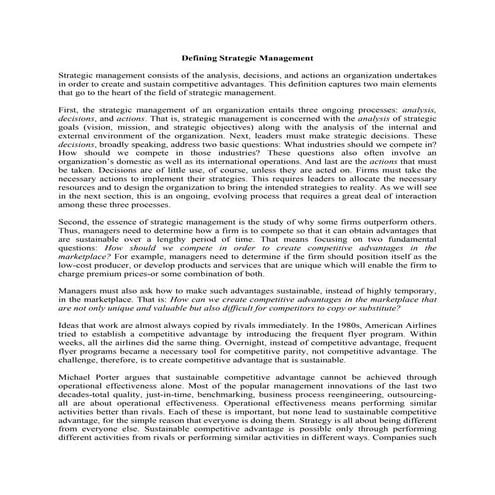 Competitive advantage - strategic human resource management | PPTX