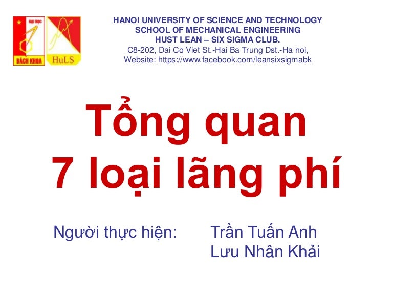 [Lean sigma] 7 loại lãng phí - SlideShare