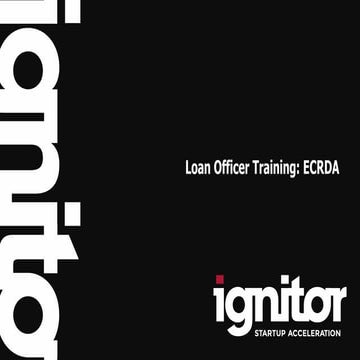 ECRDA: Loan officer training - Session 1