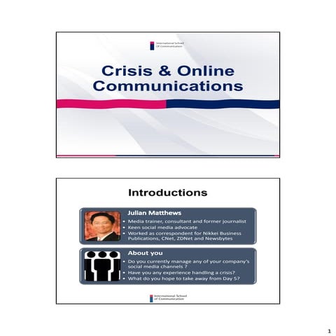 ISOC: Crisis and online communications