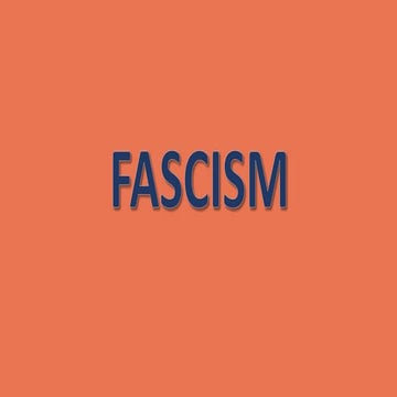 FASCISM