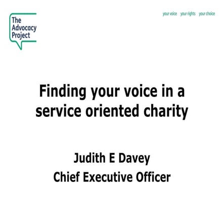 Finding your voice - recognising the value of communications in a service-ori...