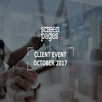 01. Screen Pages latest news