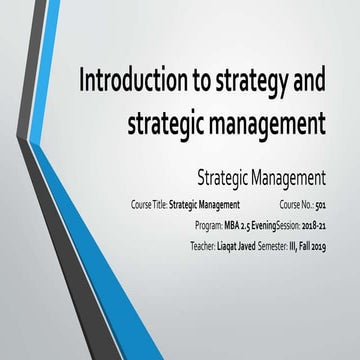 01.2 introduction to strategy and strategic management, 2019