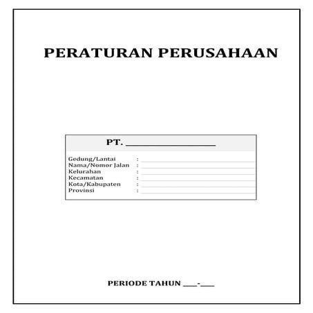 draf peraturan perusahaan
