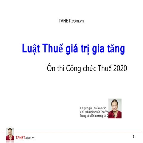 1. Thuế GTGT - Ôn thi Công chức Thuế
