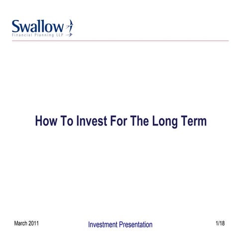 How To Invest Long Term (updated to Jan 2011)