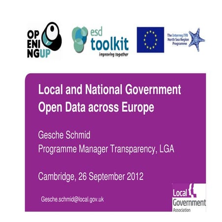 Open Data Conference - Gesche Schmid - Introductin