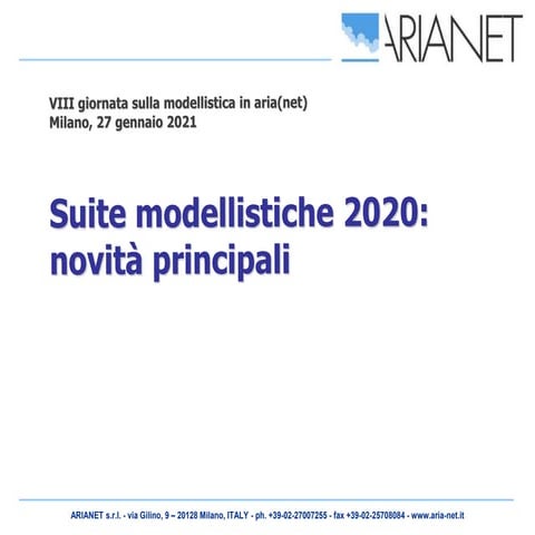 Suite modellistiche 2020 novità principali