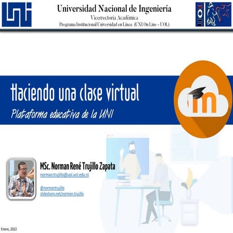 Haciendo una clase virtual en la plataforma educativa de la UNI - S1 | PDF
