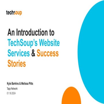 An Introduction to TechSoup's Website Services and Success Stories