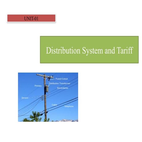 Electrical power   transmission  Distribution System and Tariff