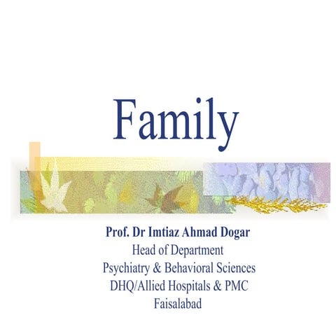 Family.ppt As a social unit in society and culture