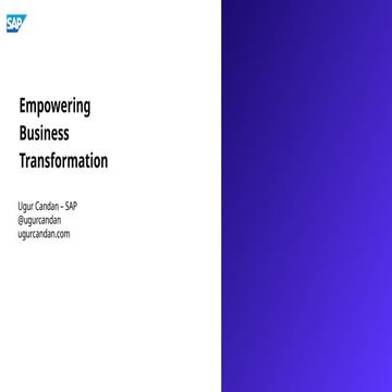 Keynote Istanbul Innovation Day SAP BTP What is hot?