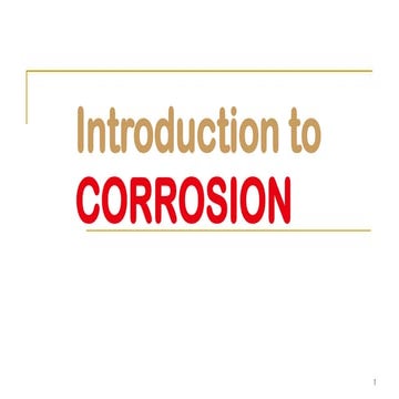 01. Introduction to Corrosion  MSE 326 SLIDES
