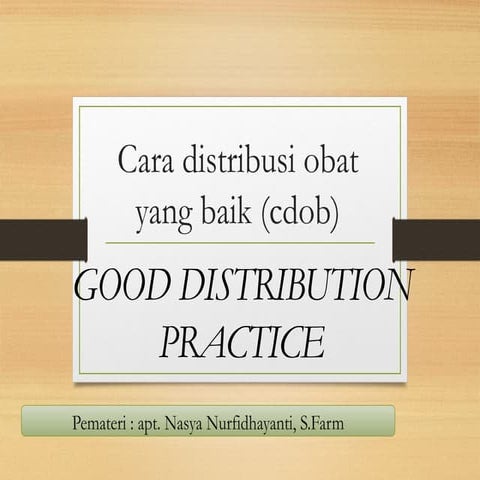 cdob manajemen farmasi di pedagang besar farm