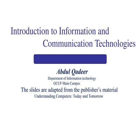information communication technology ict