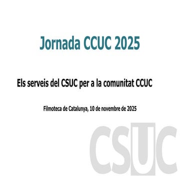 01. Jornada CCUC 2025 a la Filmoteca de Catalunya