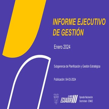 CENACE INFORME EJECUTIVO DE GESTIÓN 2024 | PDF