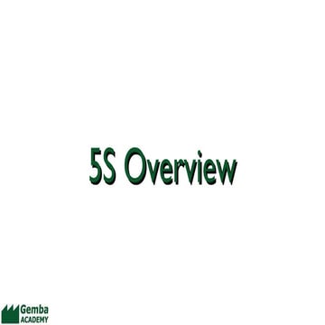 5S Workplace Productivity Overview