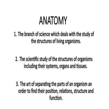 Anatomy lacture about introduction of anatomy and there branches