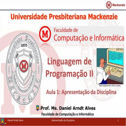 Linguagem de Programação II - Apresentação da Disciplina | PDF