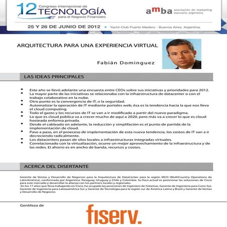 Arquitectura para una Experiencia Virtual