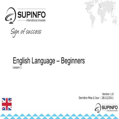 Anglais - 01   beginners - lesson 1