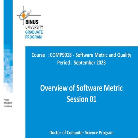 01 - COMP9018 - Software Metrics - 8 Sept 2023.pdf