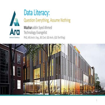 Data Literacy: Question Everything, Assume Nothing
