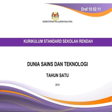 Dokumen standard kssr dunia sains dan teknologi tahun 1