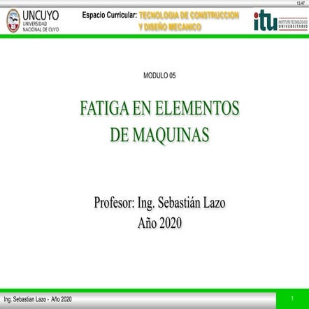 clase de fatiga de elementos de maquinas | PDF