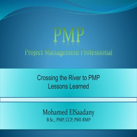 PMP Preparation - 01 Get Ready