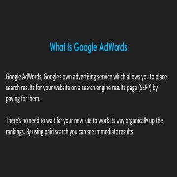 Google Adwords For Beginners