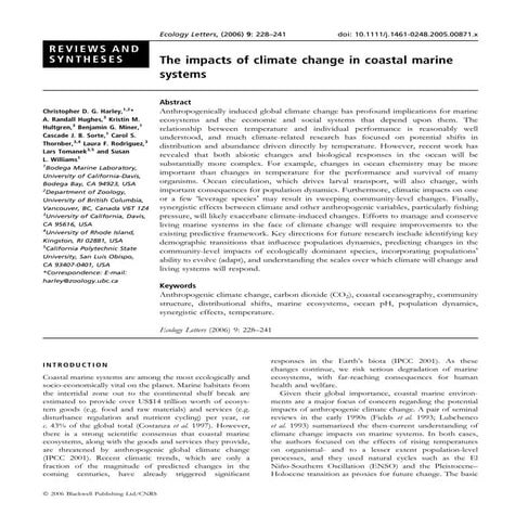  impactos del cambio climatico en ecosistemas costeros