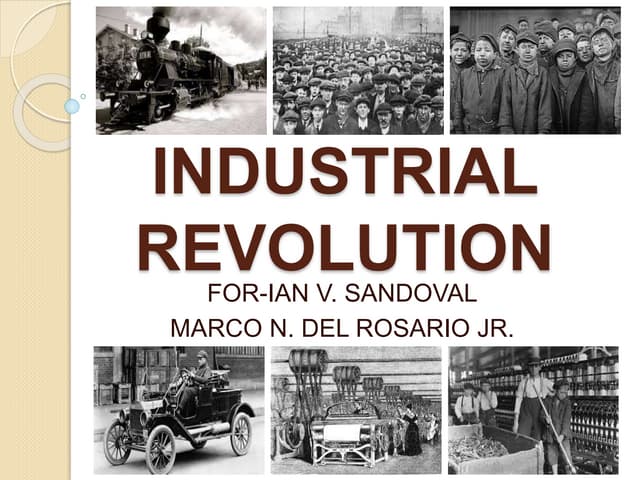 Technological Change: Industrial Revolution