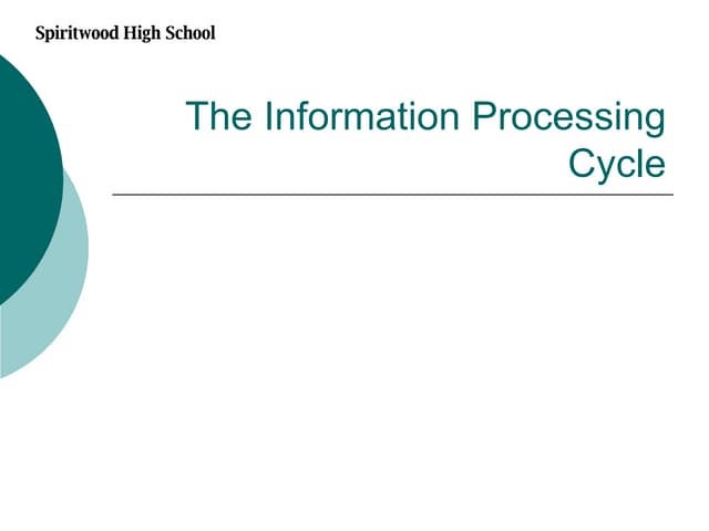 01 Information Processing Cycle