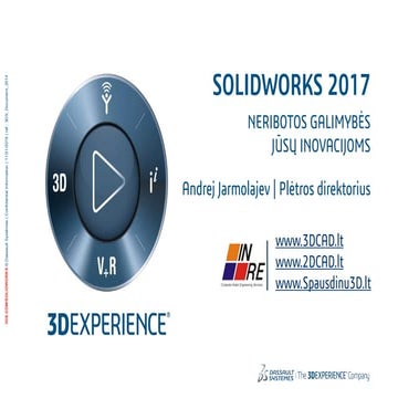 SOLIDWORKS 2017 - Kas naujo seminaro dienotvarke