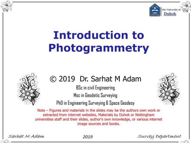 01 introdcution to photogrammetry