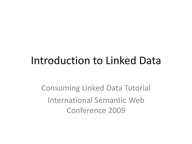 Introduction to Linked Data