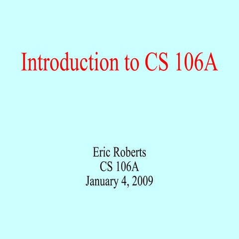 Introduction to computer science courses | PPT