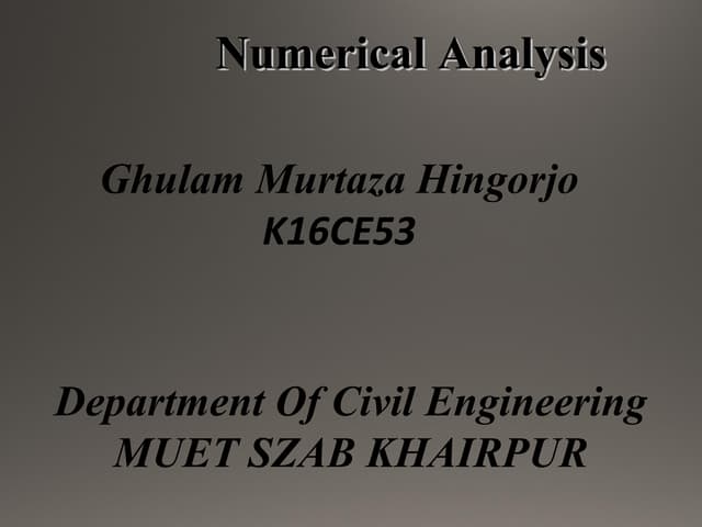 Numerical Analysis And Linear Algebra