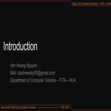Introduction to AOS course