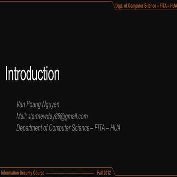Introduction to Information Security Course