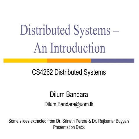 01 - Introduction to Distributed Systems | PPTX | Computer Networking ...