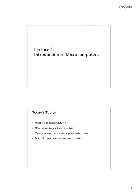 01 introduction to microcomputers