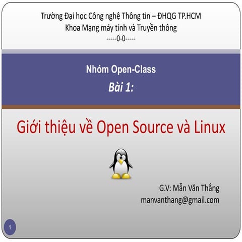 Lesson 1 - Introduction to Open Source & Linux | PPT