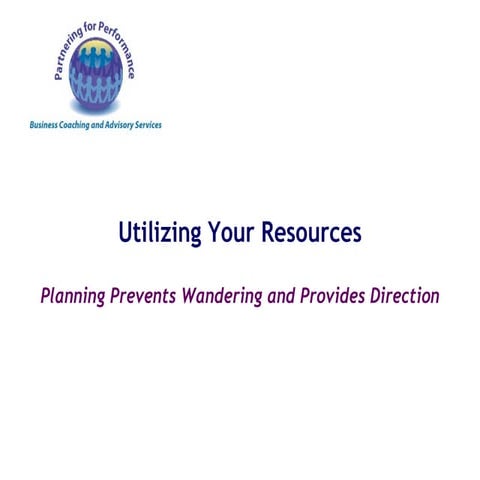 Utilizing Your Resources by Jacqueline Collins