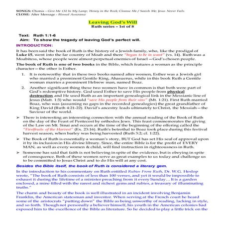 01-Leaving God's Will.docx